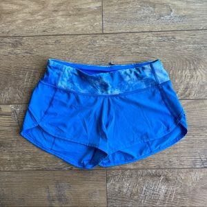 Lululemon Run Times Shorts - Blue Tie-Dye
